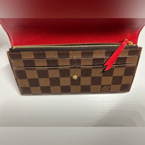 LOUIS VUITTON ♥️ Emilie Wallet In Damier Ebene Canvas - Picture 5 of 14